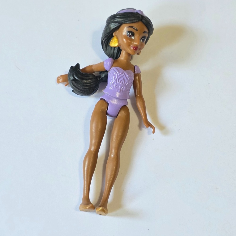 Disney Polly Pocket Doll Jasmine Aladdin 4 inch Plastic Play Doll Figure